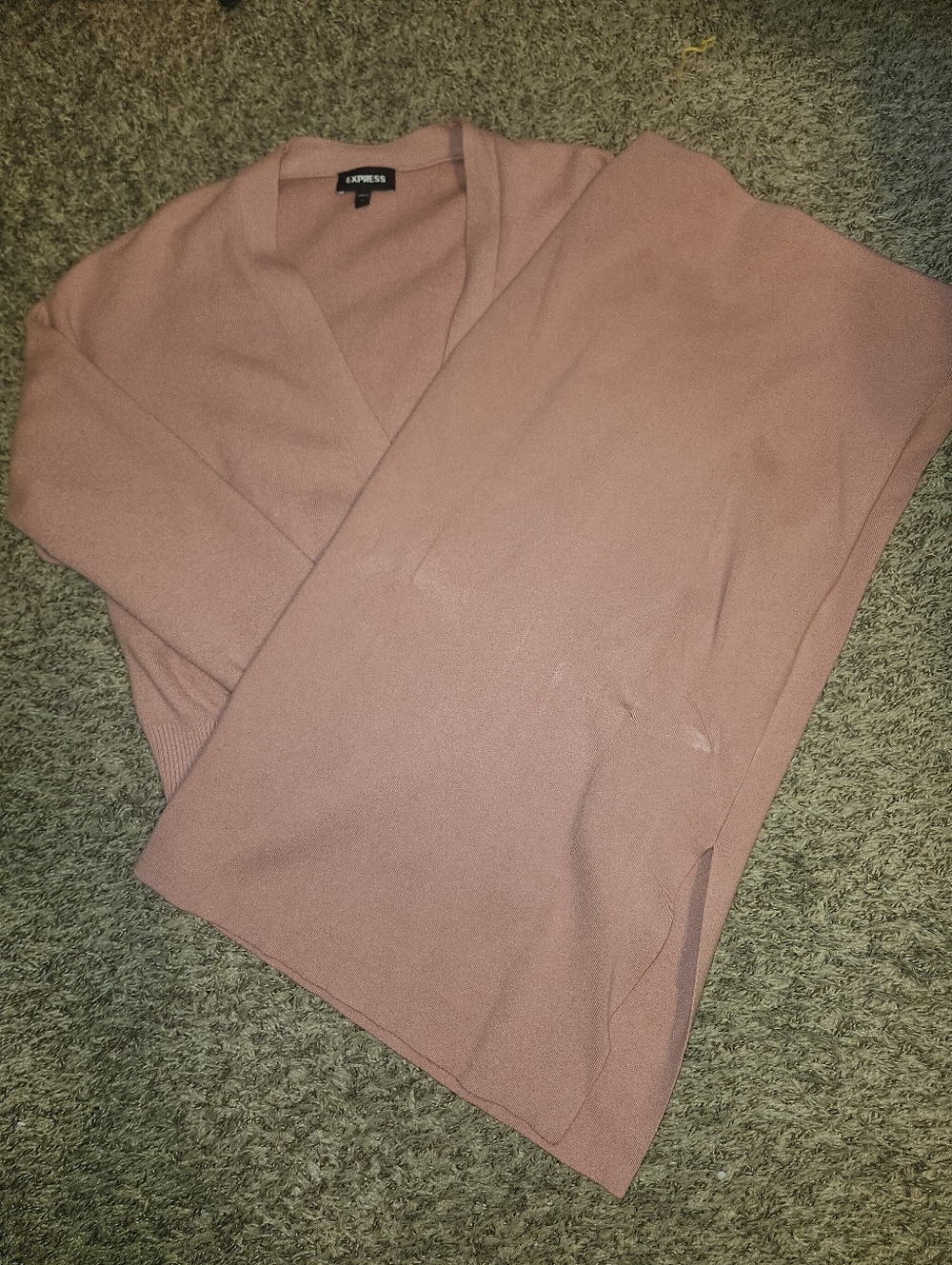 Express Dusty Rose Cardigan And Skirt